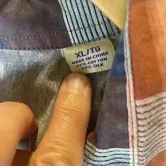 Tommy Bahama Multicolor Plaid Casual Shirt - Picture 3 of 10